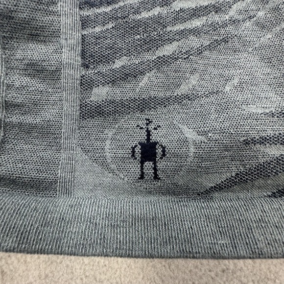 Smartwool Shirt Womens Small Gray Floral Intraknit Active Short Sleeve Merino - Picture 3 of 10